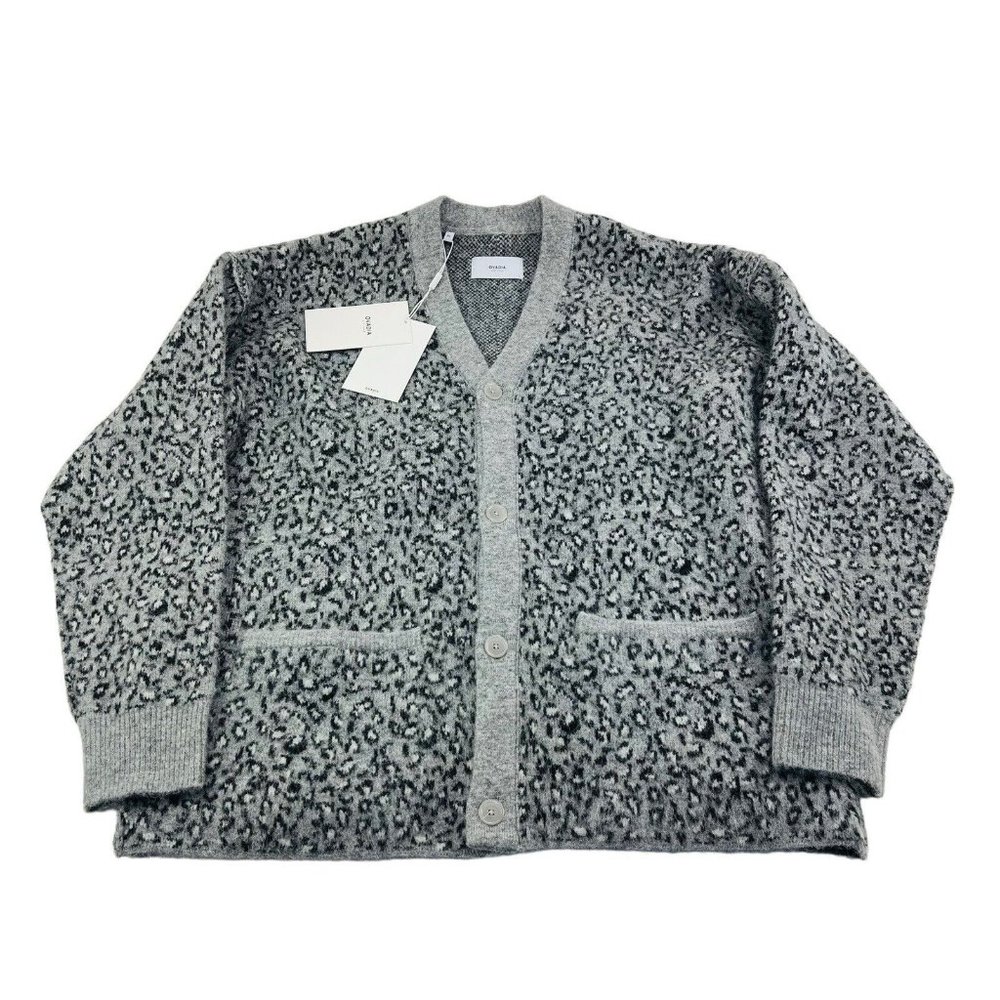 NWT Ovadia Gray Heather Moses Oversized Cardigan Mens Size XL